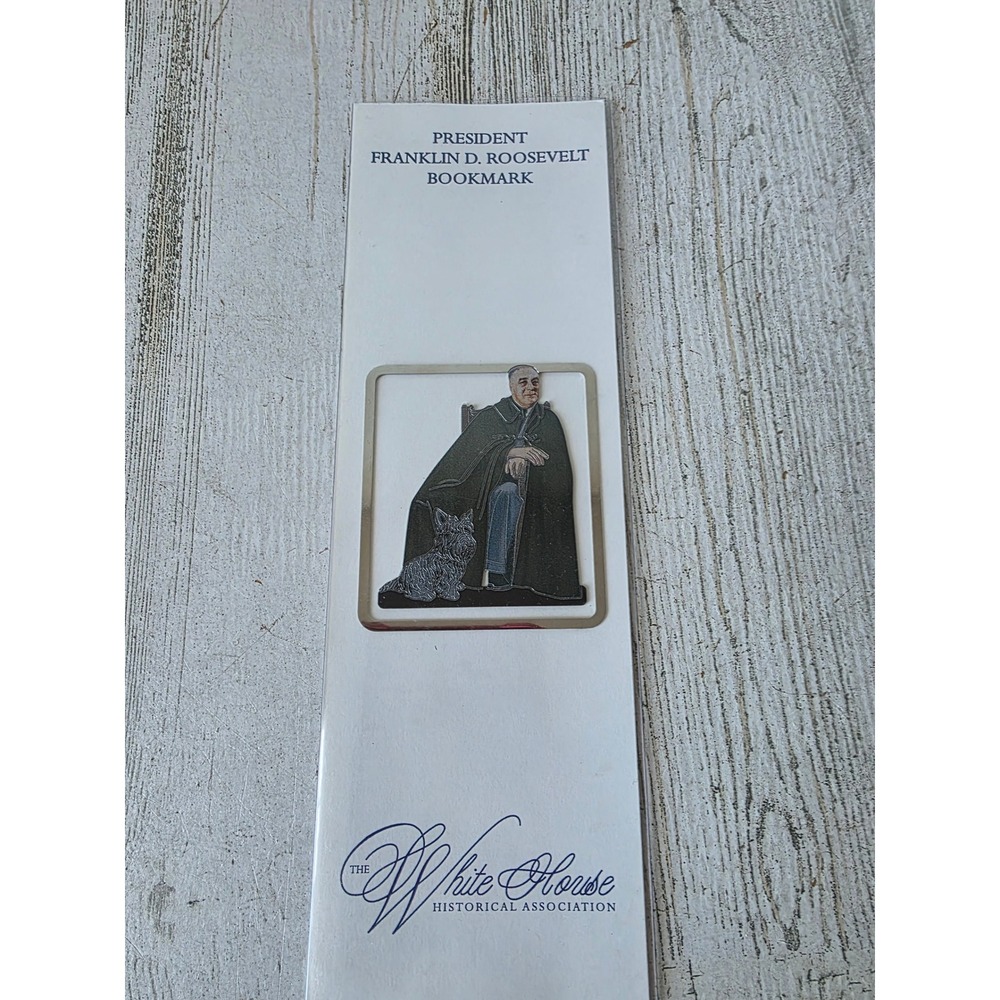 Franklin D Roosevelt president metal bookmark‎ Scotty dog White House historical